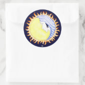 Moon Goddess Ronde Sticker (Tas)