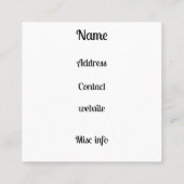 Moon Goddess Vierkante Visitekaartje (Achterkant)