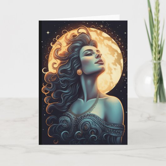 Moon Goddess Wenskaart Bedankkaart (Voorkant)