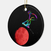 Moon Grabber - Stunt Scooter Rider Keramisch Ornament (Links)