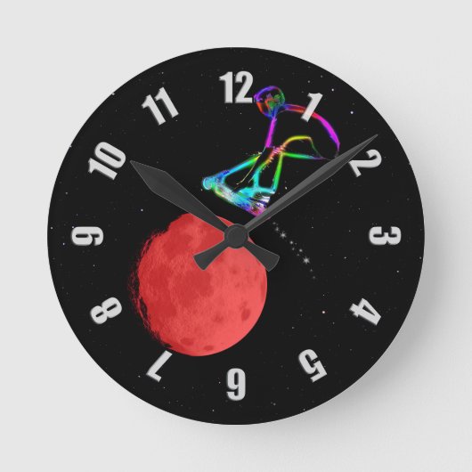 Moon Grabber - Stunt Scooter Rider Ronde Klok (Voorkant)