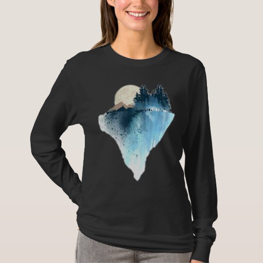 Moon Graphic Natuur Moon Design Forest Moon Graphi T-shirt (Voorkant)
