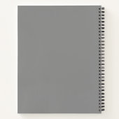 Moon Grey Solid Color Notitieboek (Achterkant)