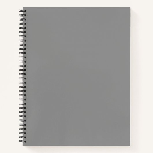 Moon Grey Solid Color Notitieboek (Voorkant)