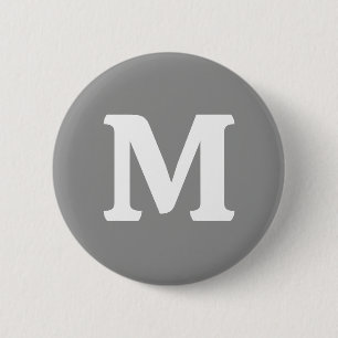 Moon Grey Solid Color Ronde Button 5,7 Cm