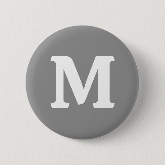 Moon Grey Solid Color Ronde Button 5,7 Cm (Voorkant)