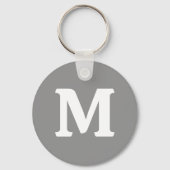 Moon Grey Solid Color Sleutelhanger (Voorkant)