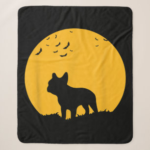 Moon Halloween Inspire French Bulldog Gift Sherpa Deken