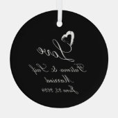 Moon Hart Getrouwd Ornament Trouwgeschenk (Achterkant)