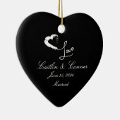 Moon Hart Getrouwd Ornament Trouwgeschenk (Rechts)