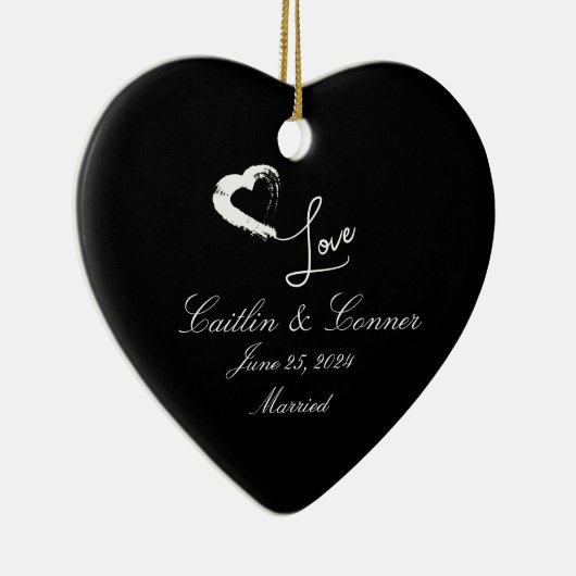 Moon Hart Getrouwd Ornament Trouwgeschenk (Rechts)