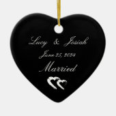 Moon Hart Getrouwd Ornament Trouwgeschenk (Voorkant)