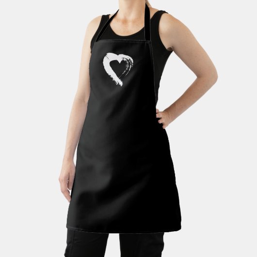 Moon Heart All-Over Print Apron Schort (Insitu)