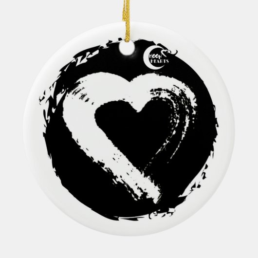 Moon Heart Car Ornament (Achterkant)