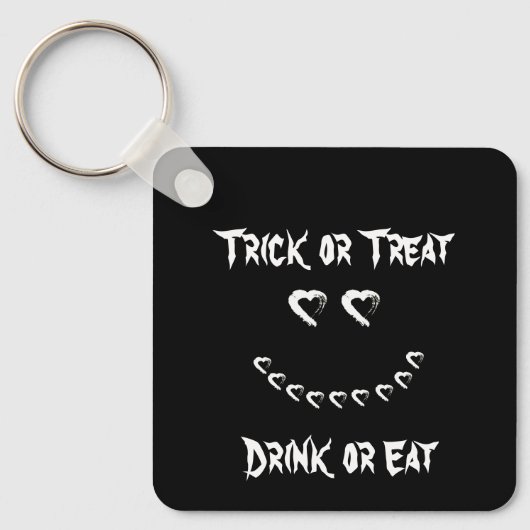 Moon Heart Halloween Trick or treat sleutelhanger (Voorkant)