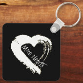 Moon Heart Halloween Trick or treat sleutelhanger (Achterkant)