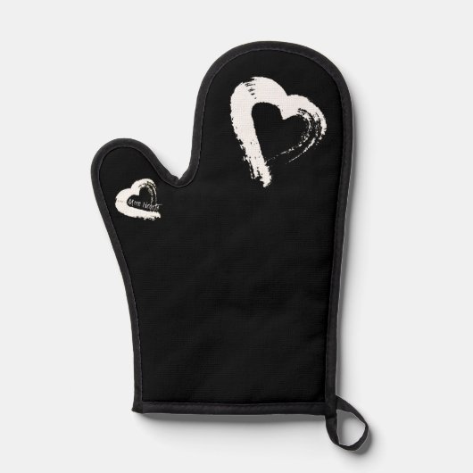 Moon Heart Oven Mitt Ovenwant (Voorkant)