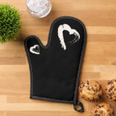 Moon Heart Oven Mitt Ovenwant (Top down)