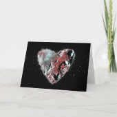 Moon Heart Sci Fi Valentijn Love Romance Kaart (Voorkant)