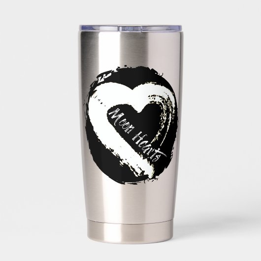 Moon Heart Travel Mug Geïsoleerde Drinkbeker (Achterkant)