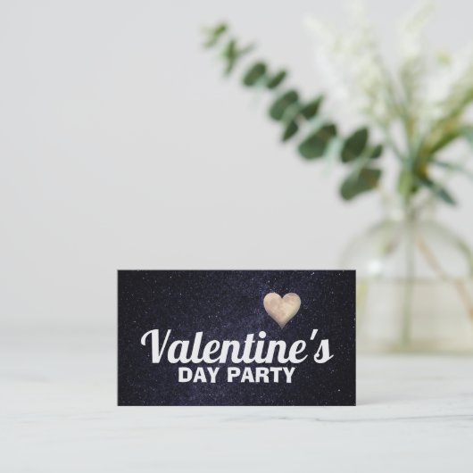 Moon Heart, Valentijnsdag Party Ticket Invite (Staand voorkant)