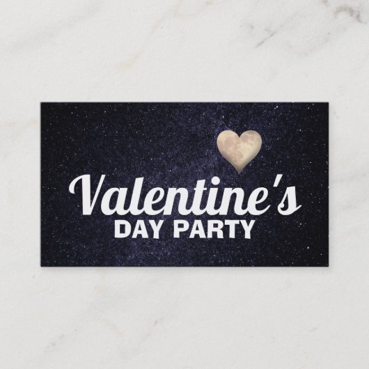 Moon Heart, Valentijnsdag Party Ticket Invite (Voorkant)