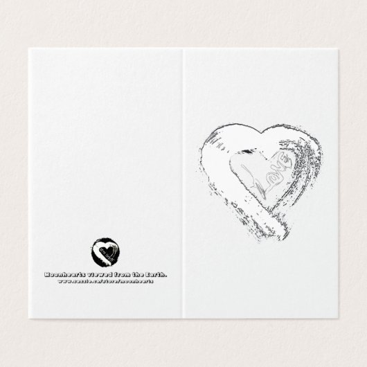 Moon Hearts houden van Kaart (Buitenkant ongevouwen)