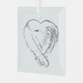 Moon Hearts Love Glass Ornament (Voorkant links)