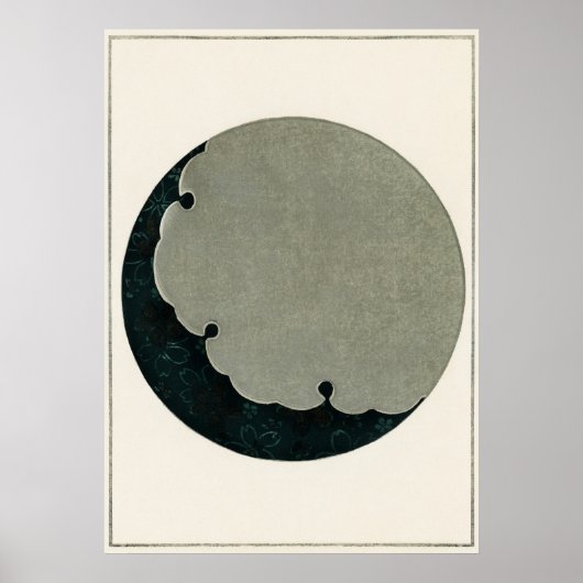 Moon Illustration  Japanse kunst Poster (Voorkant)