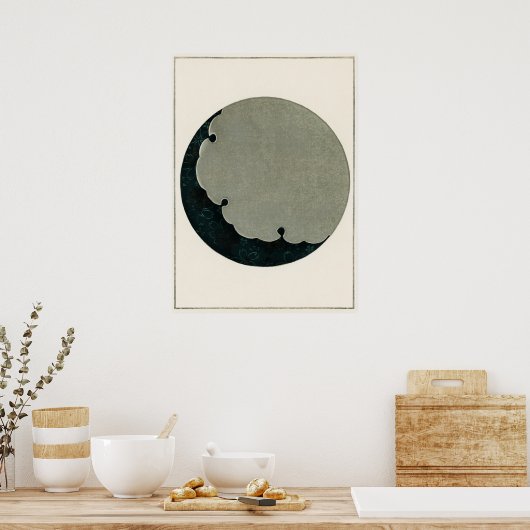 Moon Illustration Japanse kunst Poster (Keuken)