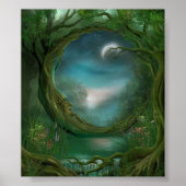Moon in de Trees Poster (Voorkant)