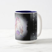 Moon in een fles heks Wiccan Pagan Tweekleurige Koffiemok (Voorkant rechts)