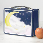 Moon In Soft Clouds Metal Lunchbox (In situ)