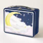 Moon In Soft Clouds Metal Lunchbox (Voorkant)