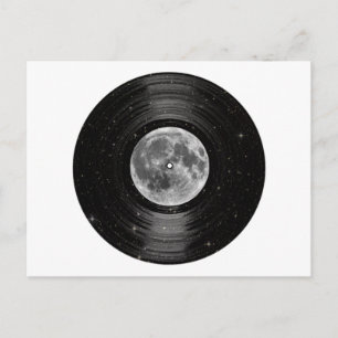 Moon in Space Vinyl LP Record Briefkaart