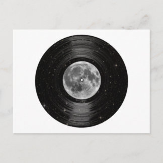 Moon in Space Vinyl LP Record Briefkaart