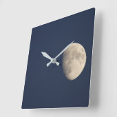 Moon in the Early Evening Vierkante Klok (Hoek)
