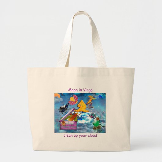 Moon in Virgo Grote Tote Bag (Voorkant)