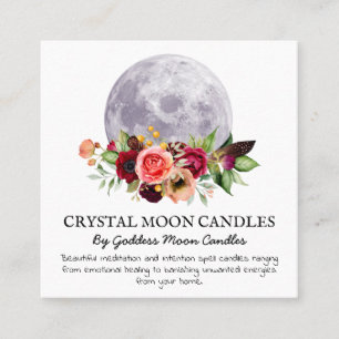 Moon Inention Candle Spell Vierkante Visitekaartje