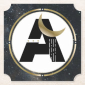 Moon Initiaal A in het Onderzetter van de papierpa (Voorkant)
