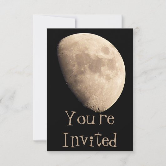 Moon Invitations Gepersonaliseerde Moon RSVP-kaart Kaart (Voorkant)