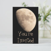 Moon Invitations Gepersonaliseerde Moon RSVP-kaart Kaart (Staand voorkant)