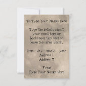 Moon Invitations Gepersonaliseerde Moon RSVP-kaart Kaart (Achterkant)