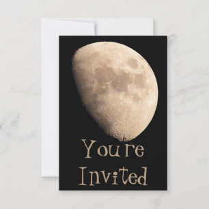 Moon Invitations Gepersonaliseerde Moon RSVP-kaart Kaart