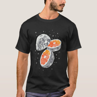 Moon is een Oranje astronaut-analoog kosmisch voor T-shirt