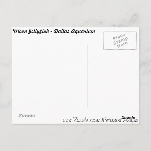 Moon Jellyfish # 6 Briefkaart (Achterkant)