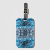 Moon jellyfish batik print bagagelabel (Voorkant (verticaal))