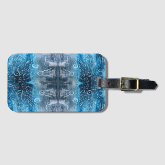 Moon jellyfish batik print bagagelabel (Voorkant (horizontaal))