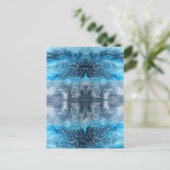 Moon jellyfish batik print briefkaart (Staand voorkant)