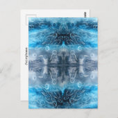 Moon jellyfish batik print briefkaart (Voorkant / Achterkant)